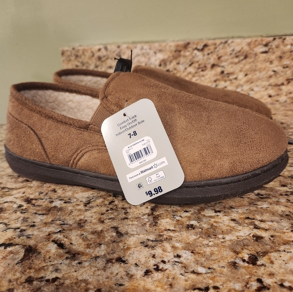MENS GEORGE SLIPPERS SZ 7/8, NWT - Picture 2 of 4